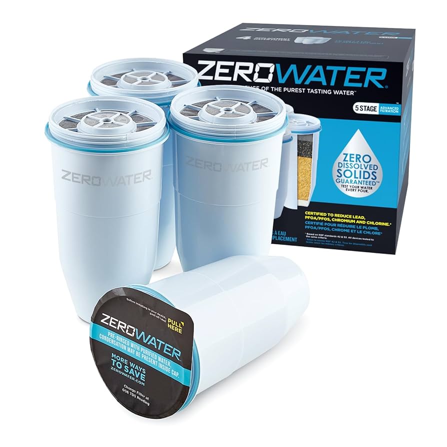 ZeroWater ZR-006 ポット型浄水器 22カップ 交換フィルター Amazon.com: ZeroWater Official Replacement Filter 4-Pack +